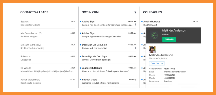 Integración telefónica ZohoCRM